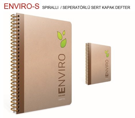 Enviro Spiralli Sert Kapak 17x24 Defter 100YP Kareli