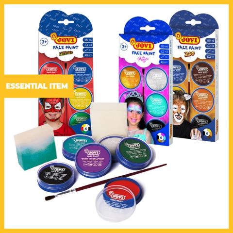 Jovi Krem Yüz Boyası 6 Renk 8ml+Fırça+2 Sünger Korsan