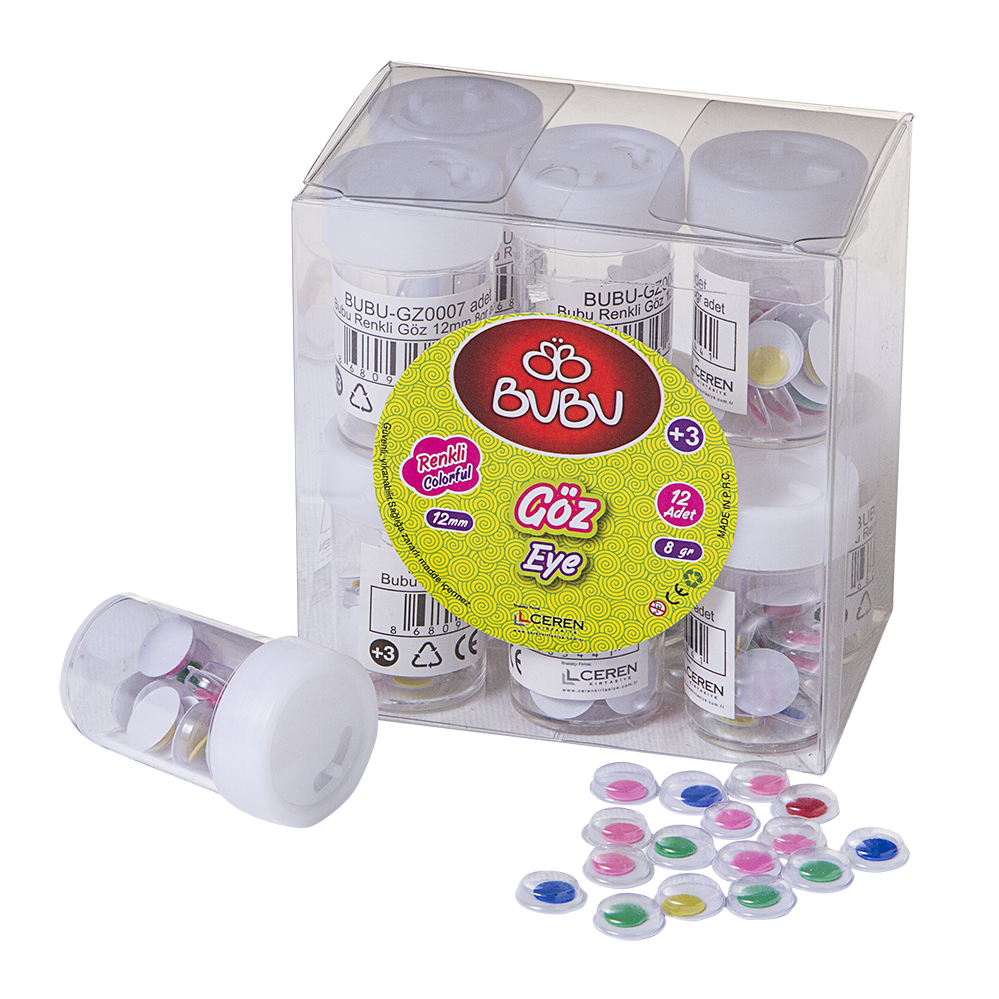 Bu-Bu Renkli Oynar Göz 12mm