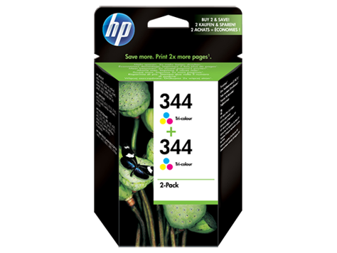 HP 344 2'li Paket Üç Renkli Orijinal Mürekkep Kartuşları (C9505EE)