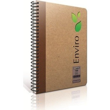 Enviro Spiralli Sert Kapak A4 Defter 100YP Kareli
