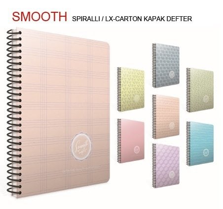 Enviro Spiralli Sert Kapak A4 Defter 120YP Kareli