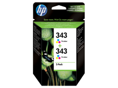 HP 343 2'li Paket Üç Renkli Orijinal Mürekkep Kartuşları (CB332EE)