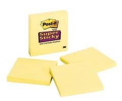 Post-it® Super Sticky Not, Kanarya Sarısı 90 Yaprak, 76x76 mm