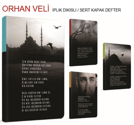 Orhan Veli 13x21 Sert Kapak Defter 112yp.Çizgisiz