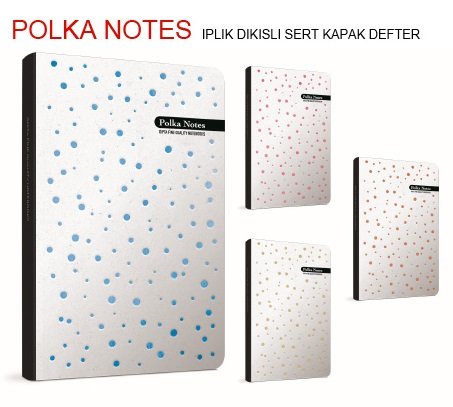 Polka 13x21 Sert Kapak Defter 120yp.Çizgisiz