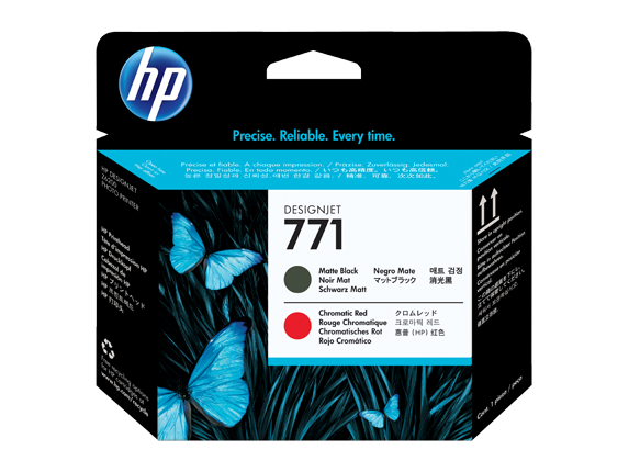 HP 771 Mat Siyah/Kromatik Kırmızı DesignJet Baskı Kafası (CE017A)