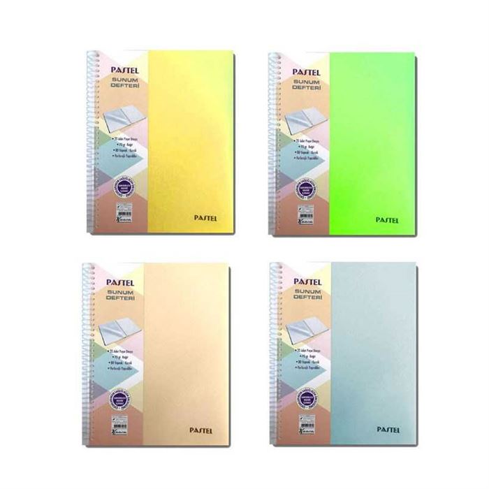 Keskincolor Plastik Kapak Spiralli A4 Proje Defteri Çizgili 80 Yaprak