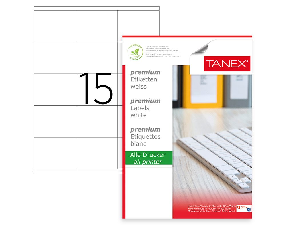 Tanex TW-2115 Laser Etiket 70x56mm