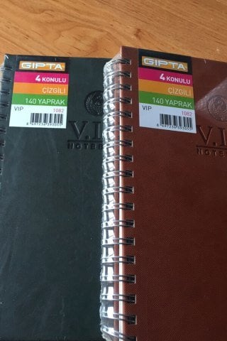 Gıpta VIP Spiralli Deri Kapak Defter A4 140yp.Kareli
