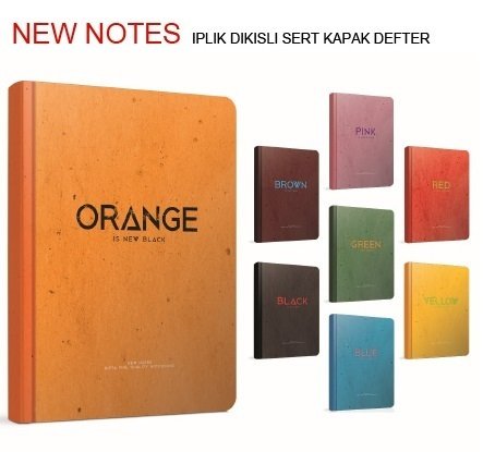 New Notes A4 Sert Kapak Defter 120yp.Çizgili