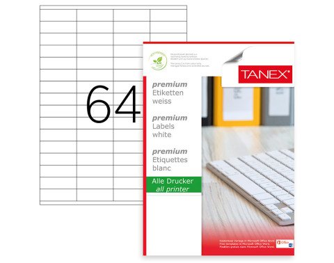 Tanex TW-2164 Laser Etiket 52.5x18mm