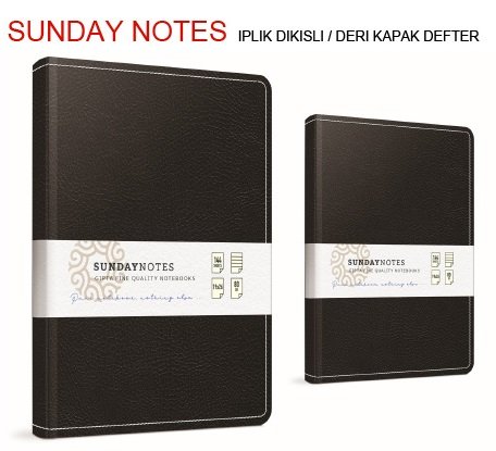 Sunday 19x26 Suni Deri Defter 140yp.Kareli