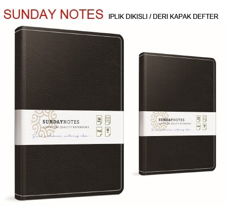 Sunday 19x26 Suni Deri Defter 140yp.Kareli