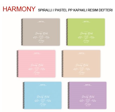Harmony Resim Defteri PP Kapak Spiralli 25x35 30YP