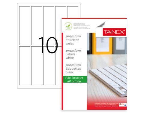 Tanex TW-2237 Laser Etiket 37X133mm