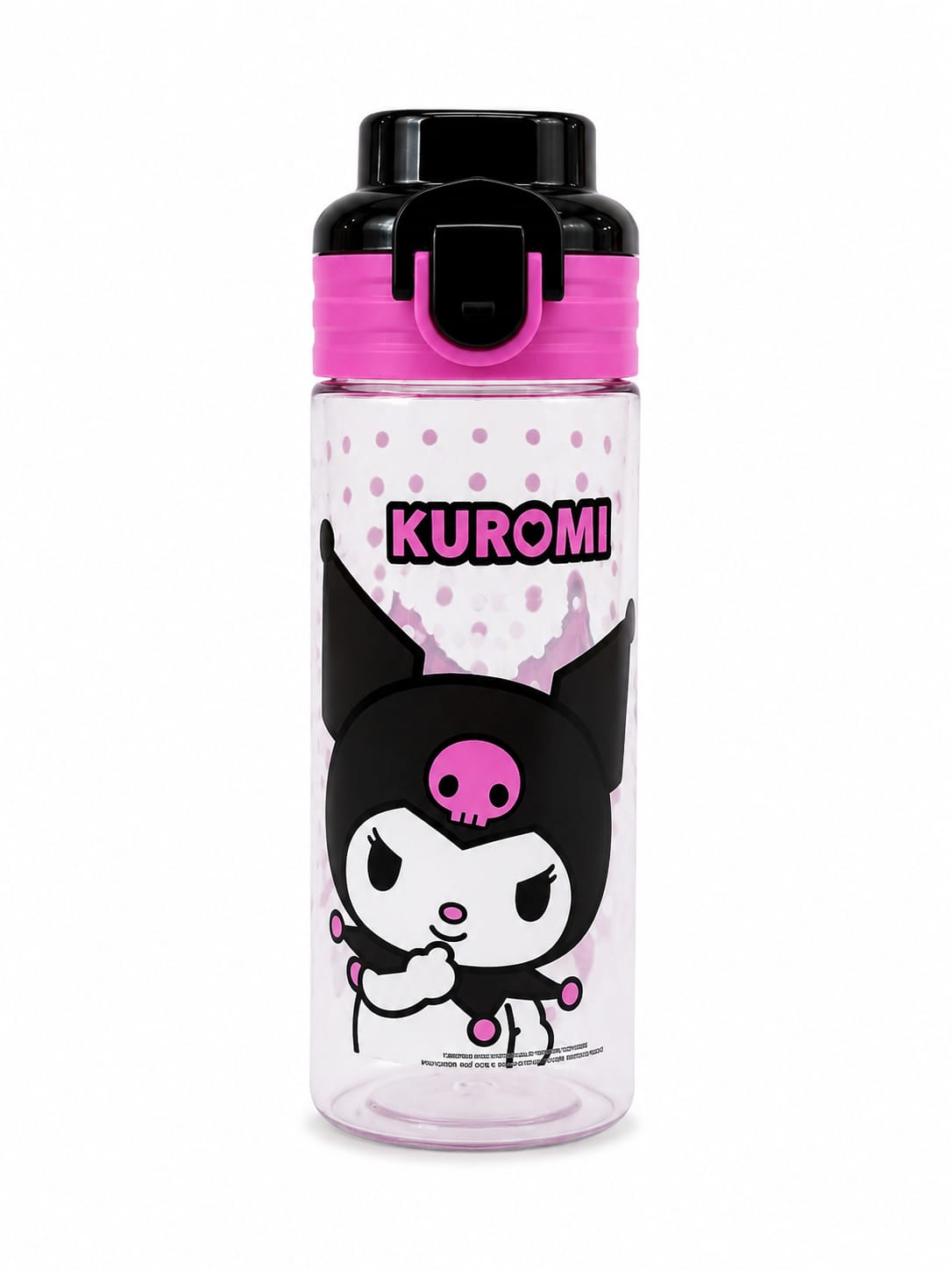 Kuromi Çocuk Matara Suluk 500 ML Siyah Pembe