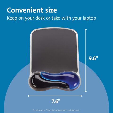 Kensington 62401 Entegre Bilek Destekli Duo Jel Mouse Pad Mavi-Siyah