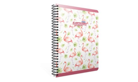 Flamingo Spiralli Sert Kapak Defter 19x26 100YP. Çizgili
