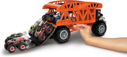 Hot Wheels Monster Trucks Taşıyıcı Kamyon 12 adet 1:64 Ölçekli Araç Kapasiteli GKD37