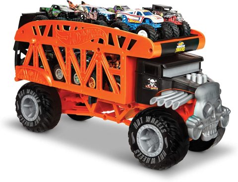 Hot Wheels Monster Trucks Taşıyıcı Kamyon 12 adet 1:64 Ölçekli Araç Kapasiteli GKD37