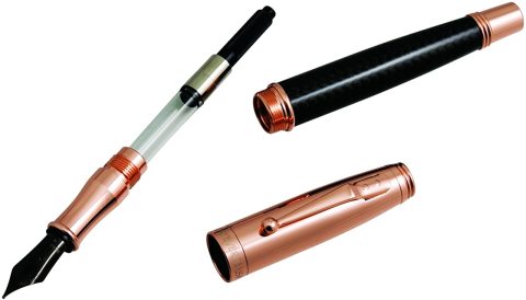 Monteverde Invincia Rose Gold Karbon Dolma Kalem Medium Uç