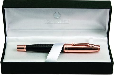 Monteverde Invincia Rose Gold Karbon Dolma Kalem Medium Uç