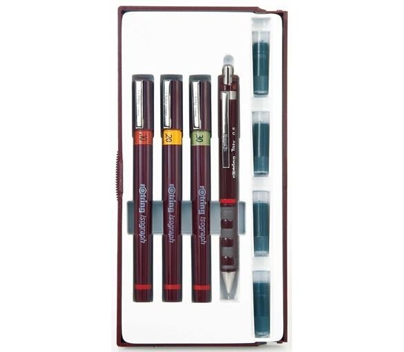 Rotring Isograph Rapido Seti Set (0.2-0.4-0.6) + Tikky 0.5