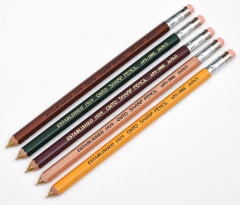 Ohto Wooden Versatil Kalem 0.5 Uç Sarı APS-280E