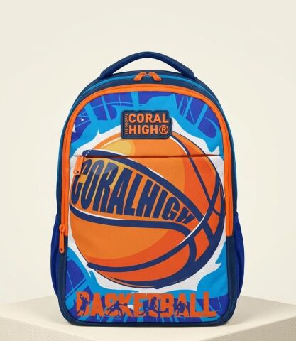 Coral High Basketbol Desenli Okul Çantası