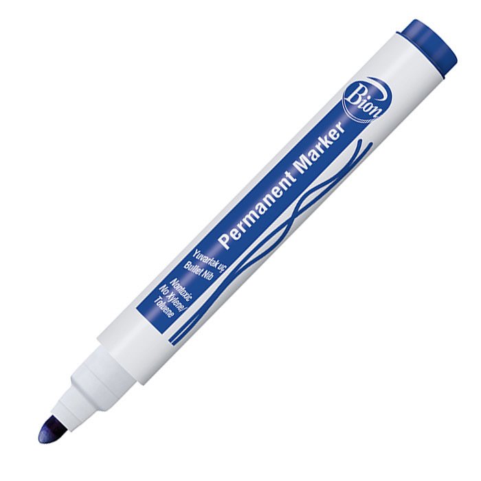 Mas 9175 Bion Permanent Marker Yuvarlak Uç Mavi