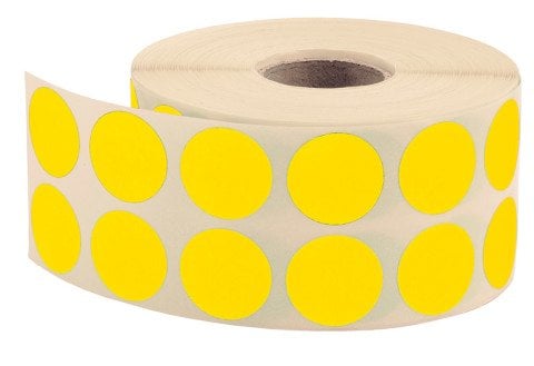 Tanex Nokta Etiket 20mm.Sarı