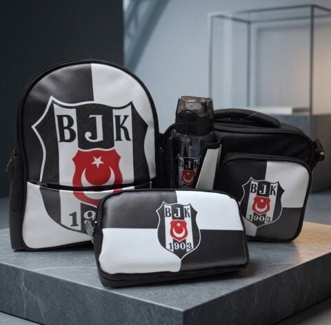 Me Çanta Lisanslı Beşiktaş 4'lü Ana Okul Çanta Seti