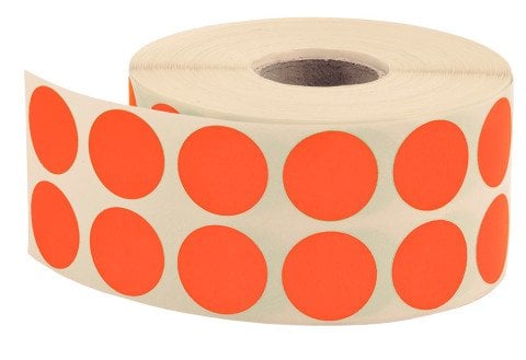 Tanex Nokta Etiket 20mm.Flo Turuncu