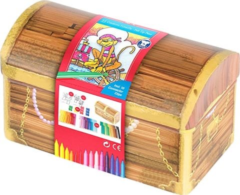 Faber Castell Eğlenceli Keçeli Kalem Hazine Sandığı 33 Renk