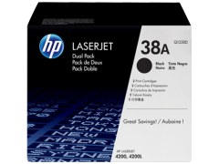 HP 38A 2'li Paket Siyah Orijinal LaserJet Toner Kartuşları (Q1338D)