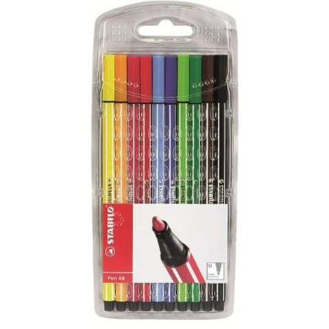 Stabilo Pen 68 Keçeli Kalem 10 Renk Askılı Paket