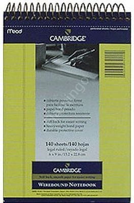 Mead Cambridge Spiralli Bloknot A4 Sarı Çizgili 70yp