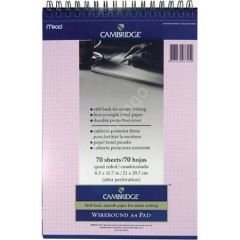 Mead Cambridge Spiralli Bloknot A4 Pembe Kareli 70yp