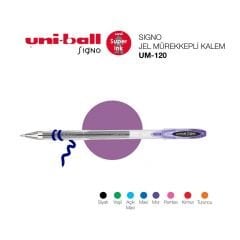 Uniball UM-120 SIGNO 0.7 Jel Kalem Mor