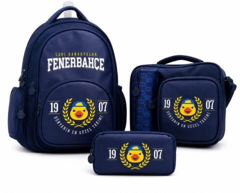Fenerbahçe Lisanslı 3'lü Okul Çanta Seti