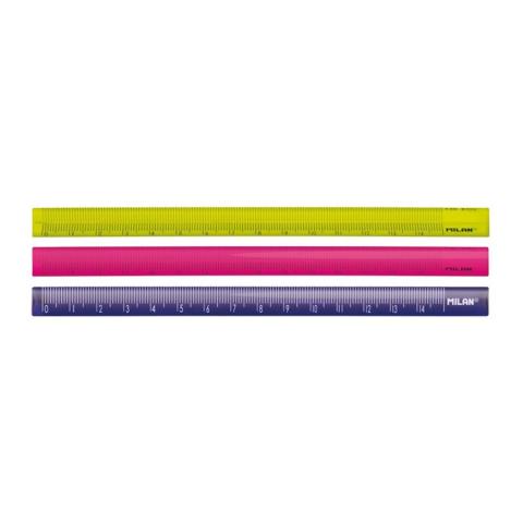 Milan 15cm.Plastik Üçgen Cetvel Renkli
