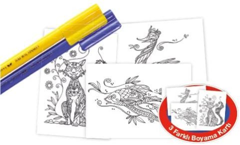 Faber Castell Eğlenceli Keçeli Kalem Kartlı 60'lı Set