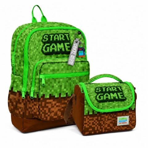 Coral High Kids High Craft Desenli 2'lü Okul Çanta Seti