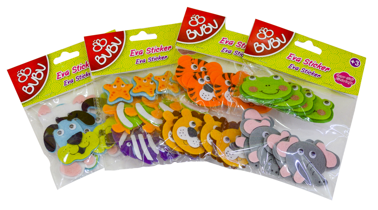 Bu-Bu 3D Keçe Sticker Hayvan Kafaları Deniz Hayvanları