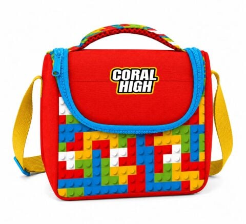 Coral High Kids Renkli Blok Desenli 2'lü Okul Seti