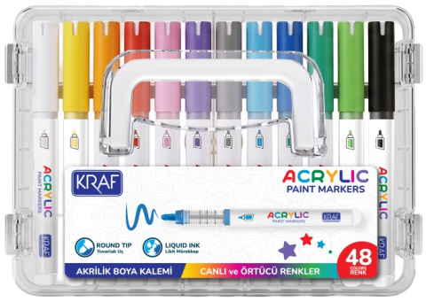 Kraf 666 Akrilik Marker Seti 48 Renk