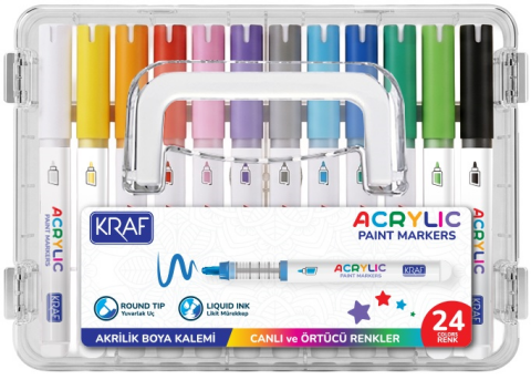 Kraf 666 Akrilik Marker Seti 24 Renk