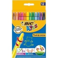 Bic Kids Çevirmeli Pastel Boya 12 Renk