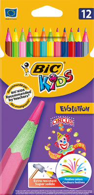 Bic Evolution Circus Kuru Boya 12 Renk